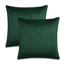 Gemma 21" Velvet Throw Pillow, Set of 2 - Forest Green