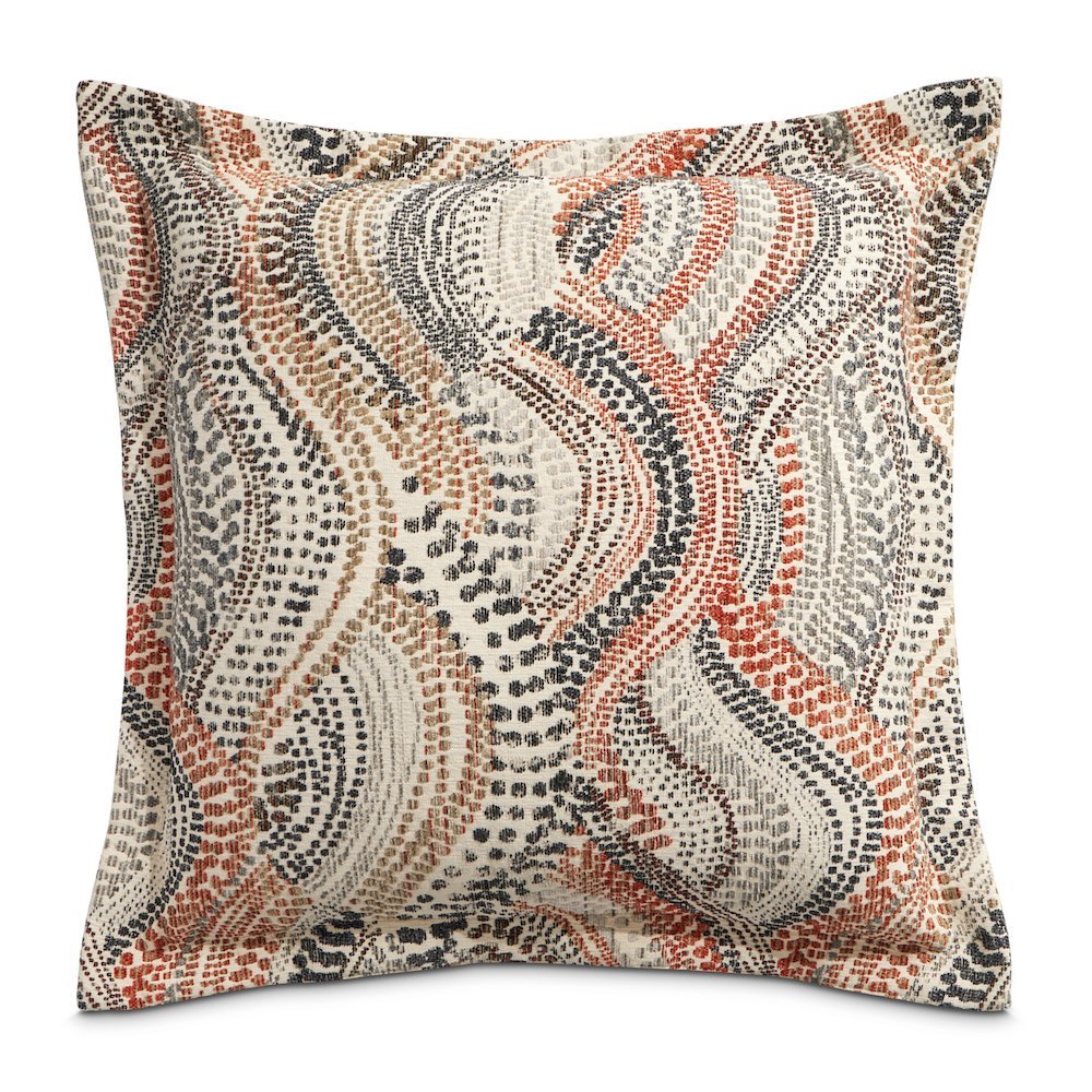 Sundance Wiley 21" Square Throw Pillow, Set of 2 - Gray/Spice