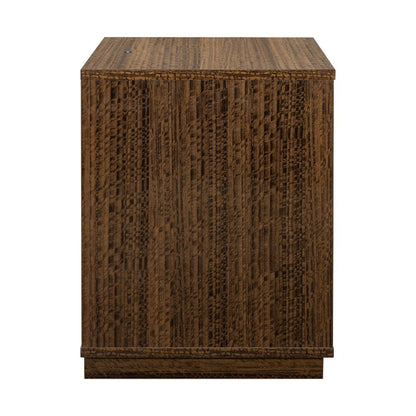 Kayner 1-Drawer Nightstand with LED Lights - Charcoal