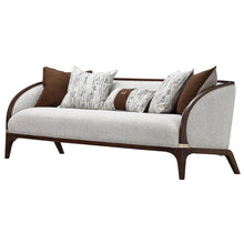 Houston Sofa - Pebble/Walnut