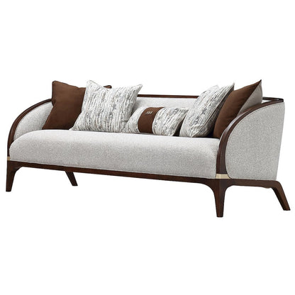 Houston Sofa - Pebble/Walnut