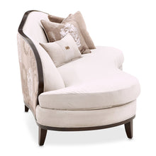 Camellia Field Asymmetrical Velvet Sofa - Porcini/Warm Pecan
