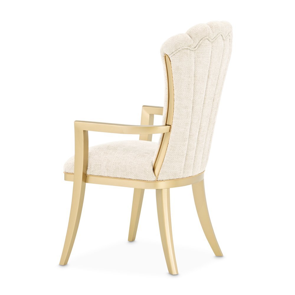 Fantosini Dining Arm Chair, Set of 2 - Natural/Gold