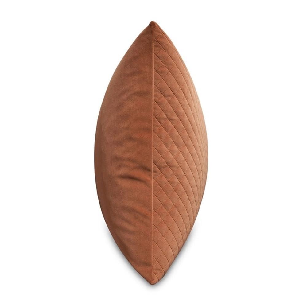 Gemma 21" Velvet Throw Pillow, Set of 2 - Terracotta