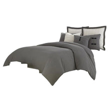 Fusion 8-Piece King Duvet Set - Gray