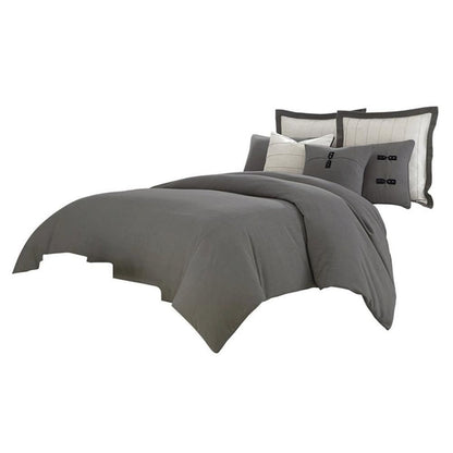 Fusion 8-Piece King Duvet Set - Gray