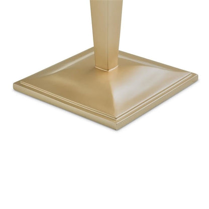 Round Accent Table – Light Wood Side Table with Small Pedestal Base