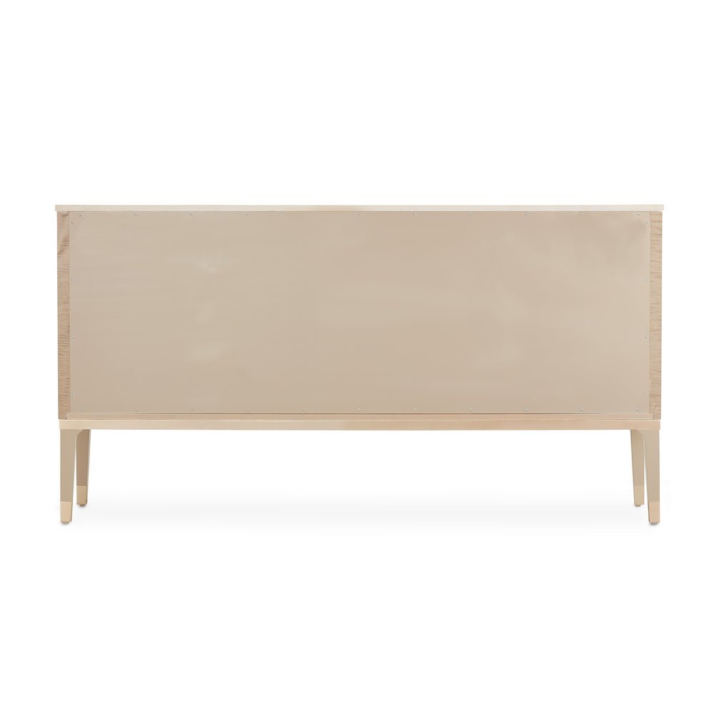 Elegant Blush Sideboard Buffet Cabinet with Storage and Bar Cabinet Use