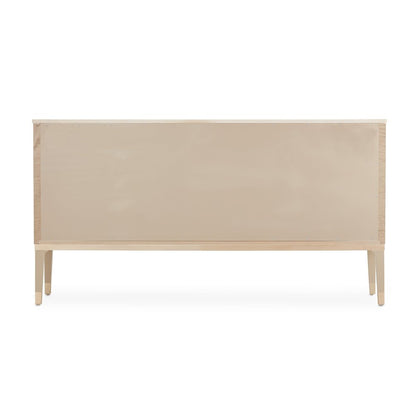 Elegant Blush Sideboard Buffet Cabinet with Storage and Bar Cabinet Use