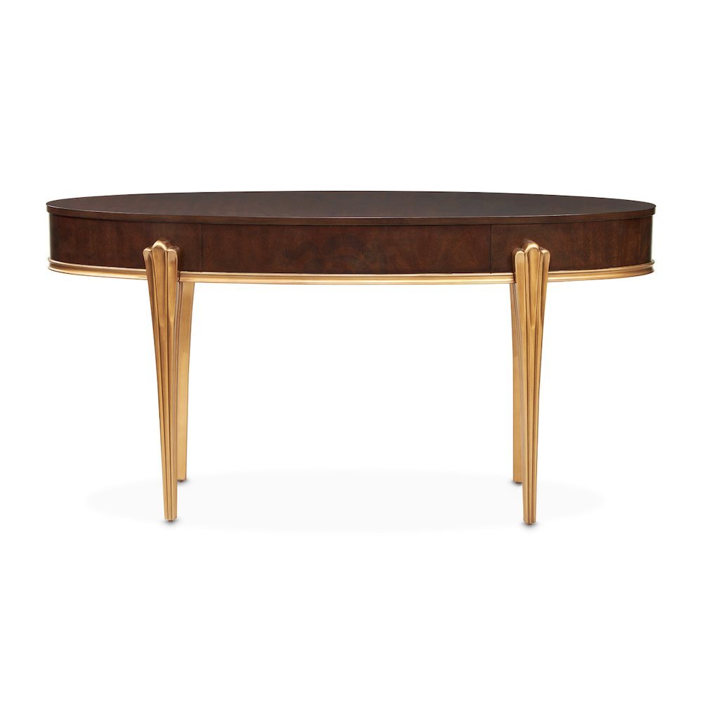 Camellia Field Vanity Desk - Warm Pecan