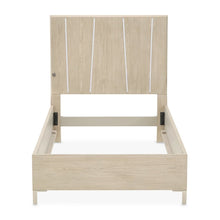 Lotus Bay Twin Panel Bed with LED Lights - Sand