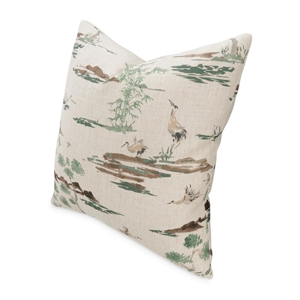 Eden Akari 22" Square Pillow, Set of 2 - Basil Green