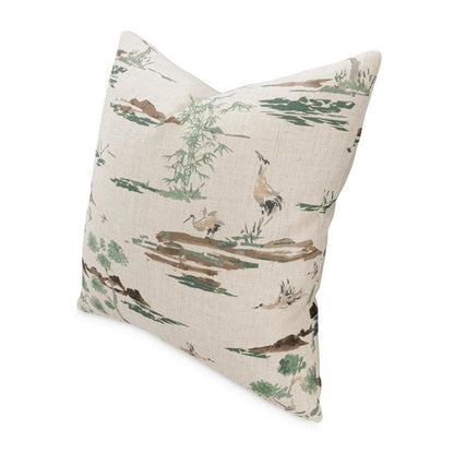 Eden Akari 22" Square Pillow, Set of 2 - Basil Green