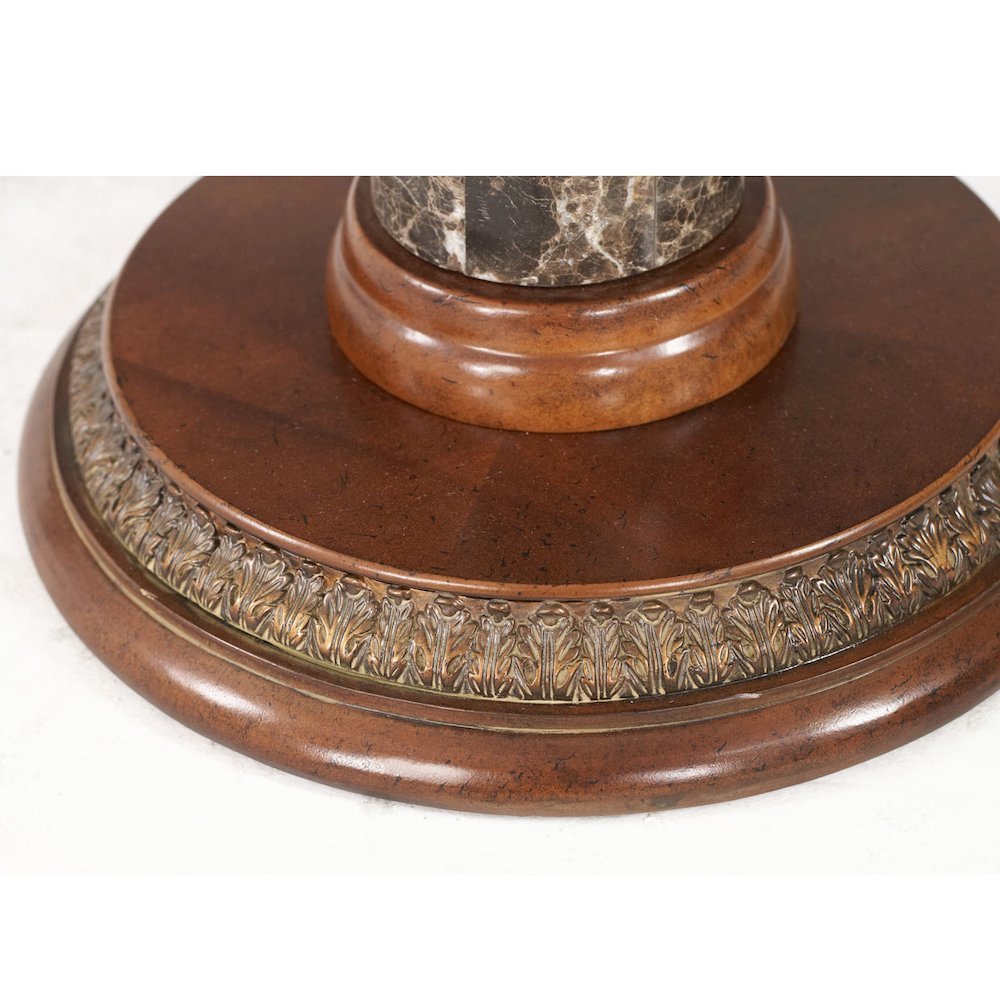 Glass Side Table Living Room – Chestnut Color, Glass and Wood Accent
