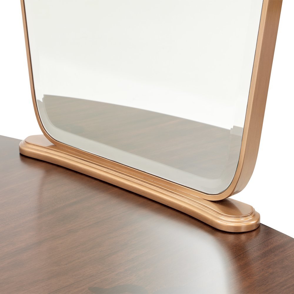 Camellia Field Vanity Mirror - Antique Gold