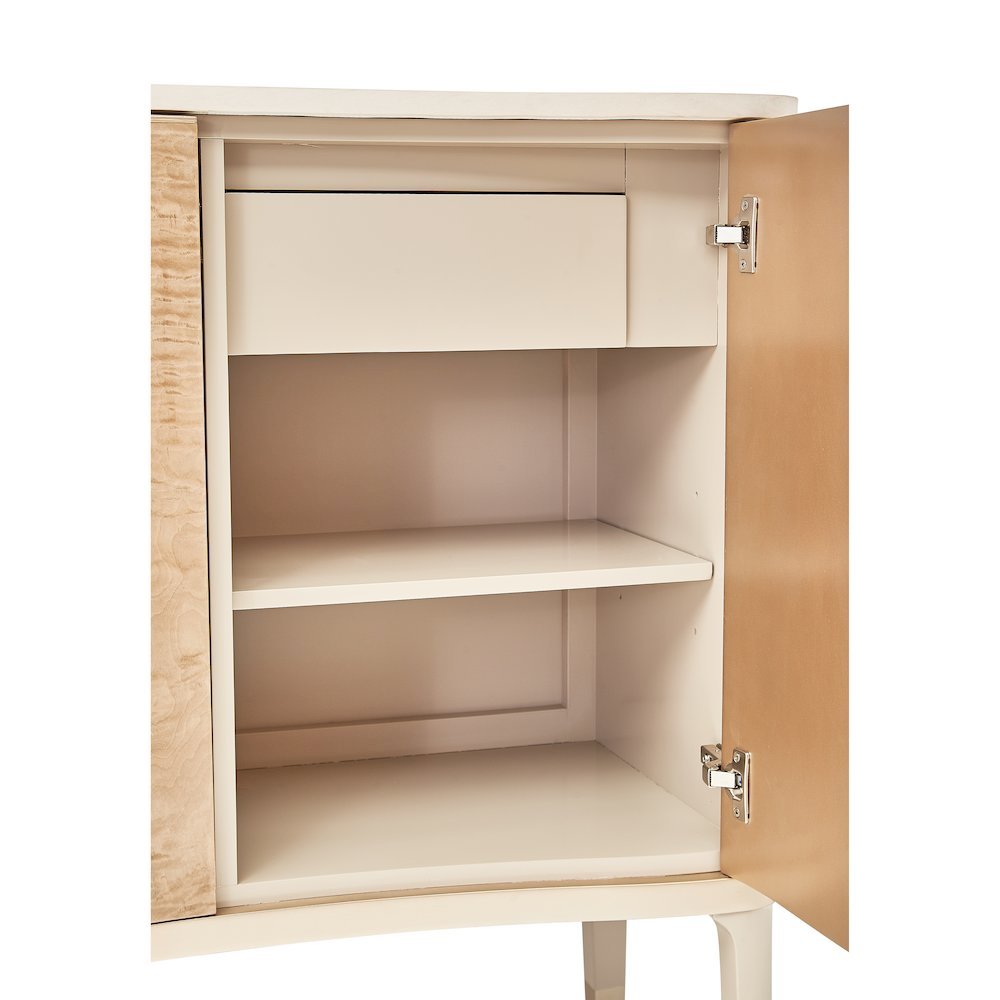 Elegant Blush Sideboard Buffet Cabinet with Storage and Bar Cabinet Use