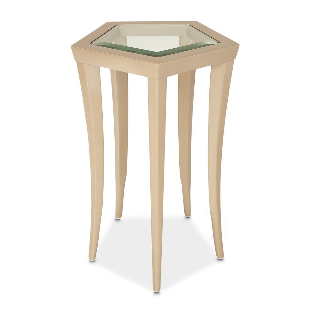 La Rachelle Chairside Table - Champagne