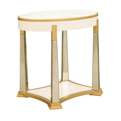 Scotts Square End Table - Light Champagne