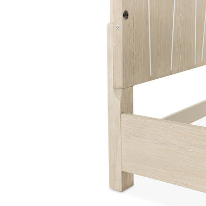 Lotus Bay King Panel Bed with LED Lights - Sand