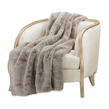 Hopps 54"x72"Faux-Fur Throw - Platinum