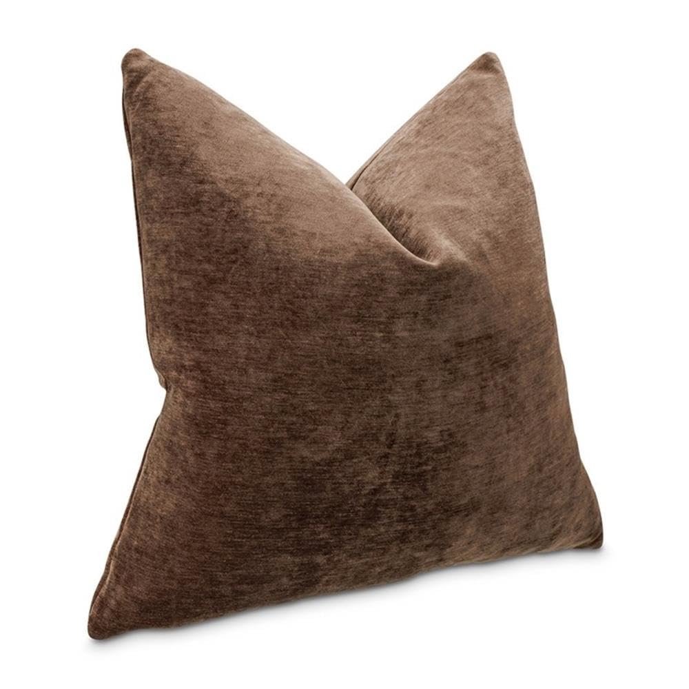 The Smith 20" Square Chenille Pillow, Set of 2 - Chocolate