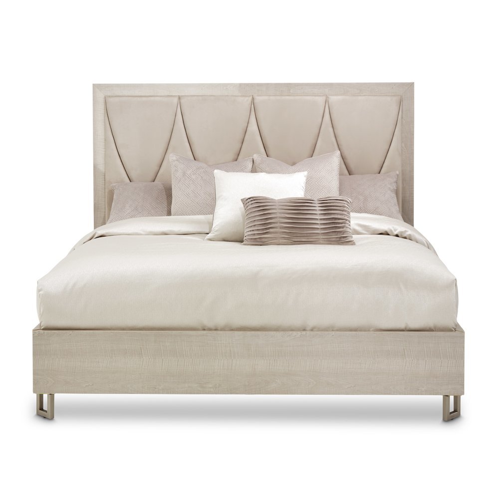 Marin Queen Panel Bed - Greige
