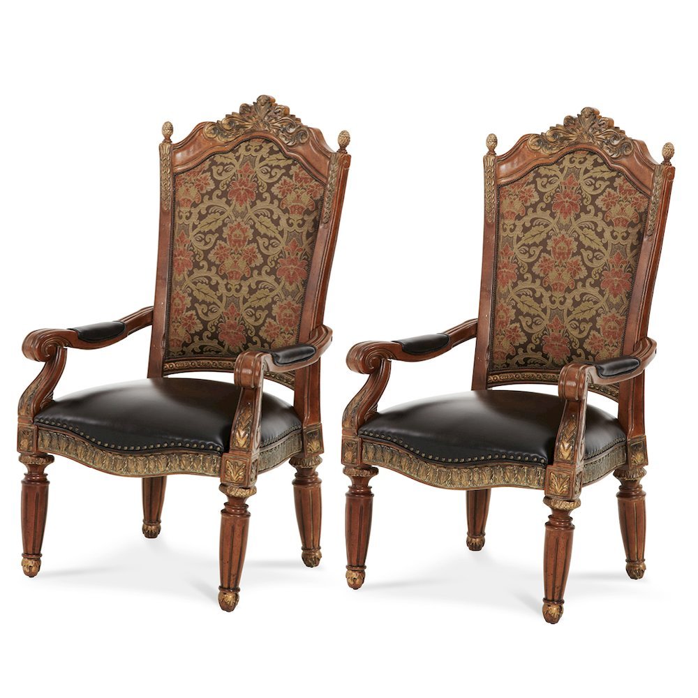 Villa Valencia Dining Arm Chair - Classic Chestnut Set of 2