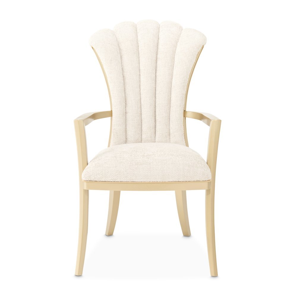 Fantosini Dining Arm Chair, Set of 2 - Natural/Gold