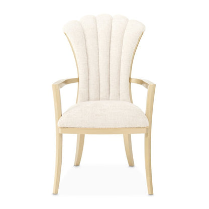Fantosini Dining Arm Chair, Set of 2 - Natural/Gold