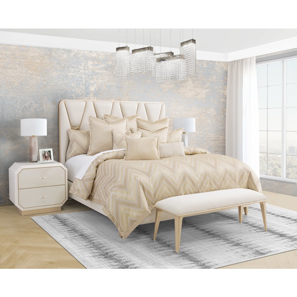 Infinity 9-Piece Queen Duvet Set - Gold
