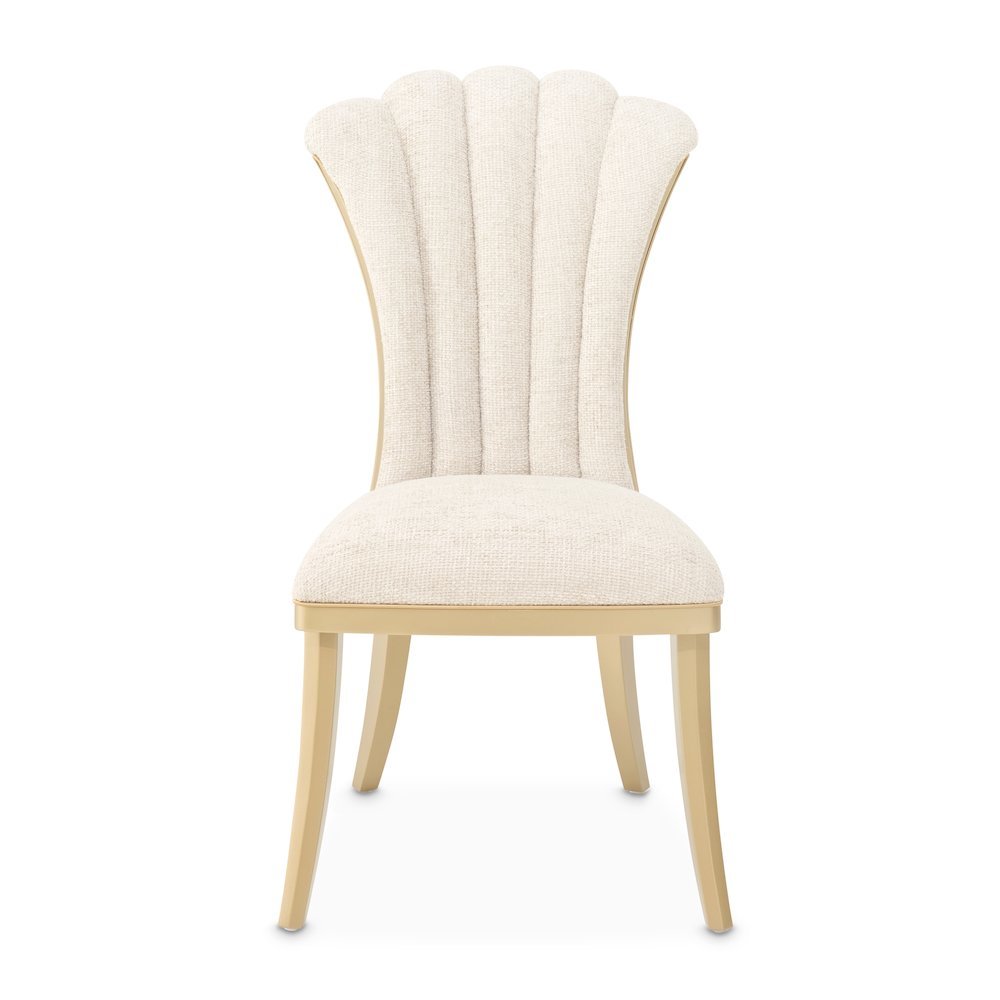 Fantosini Dining Side Chair, Set of 2 - Natural/Gold