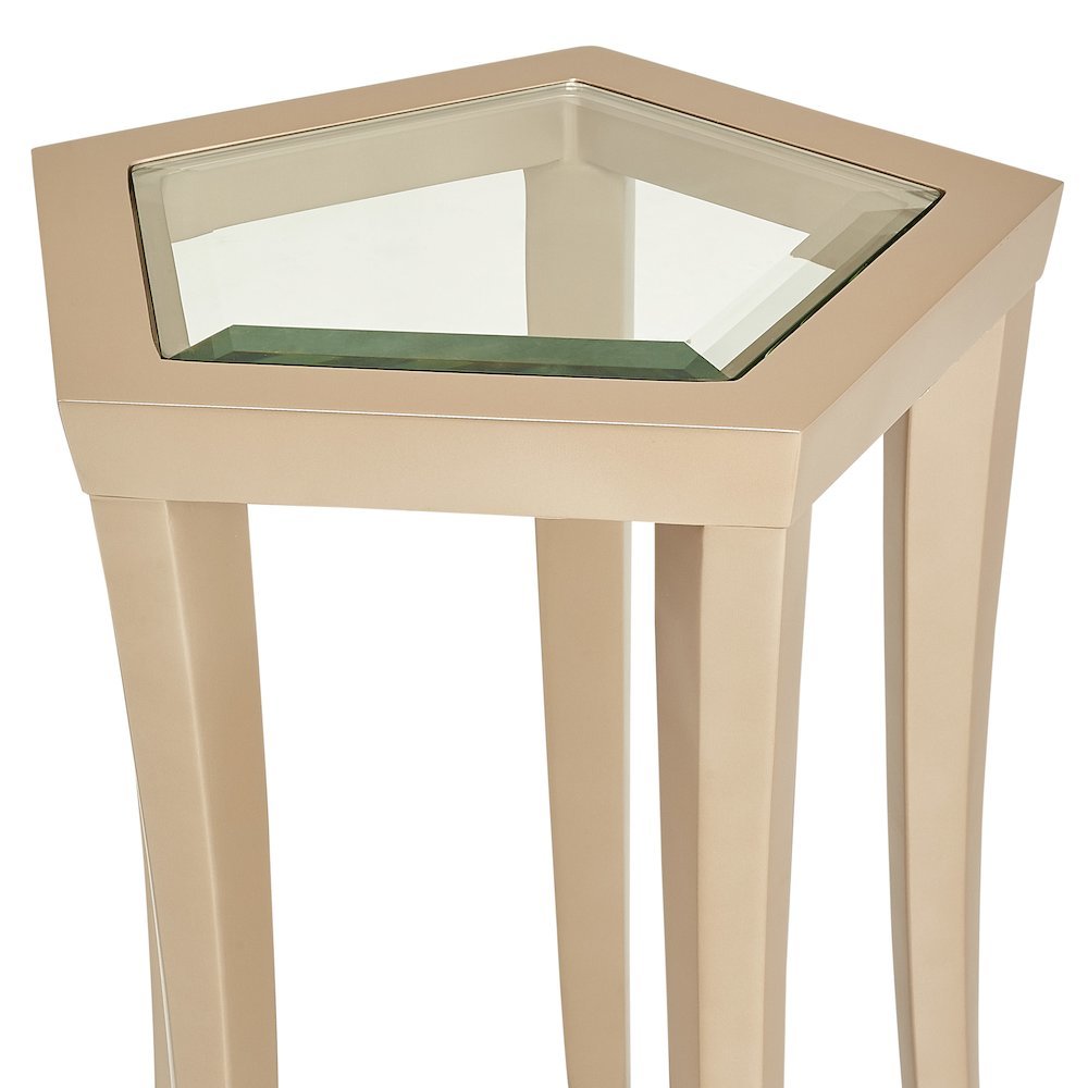 La Rachelle Chairside Table - Champagne