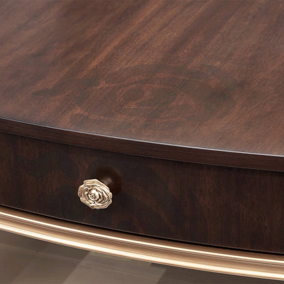 Camellia Field Oval Cocktail Table - Warm Pecan