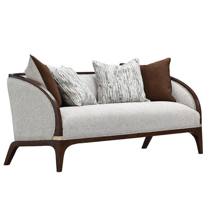 Houston Loveseat - Pebble/Walnut