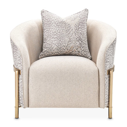 Gold Accent Chair, Comfy Reading Chair and Living Room Chair for Adults