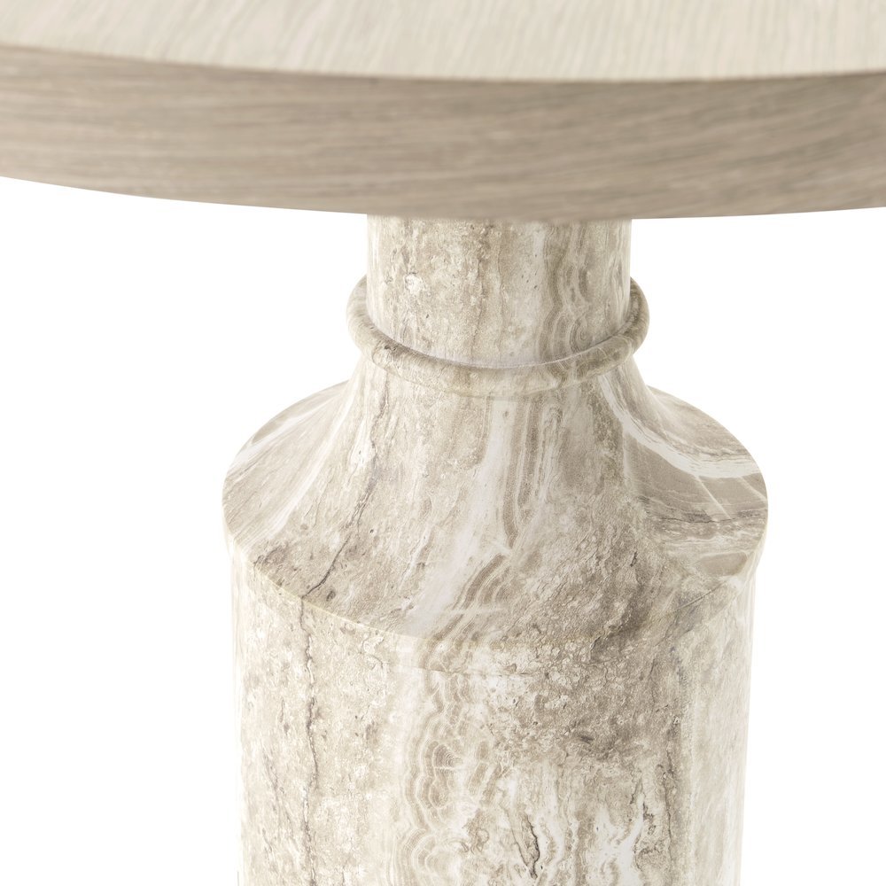 Lotus Bay 40" Round Gathering Table - Sand