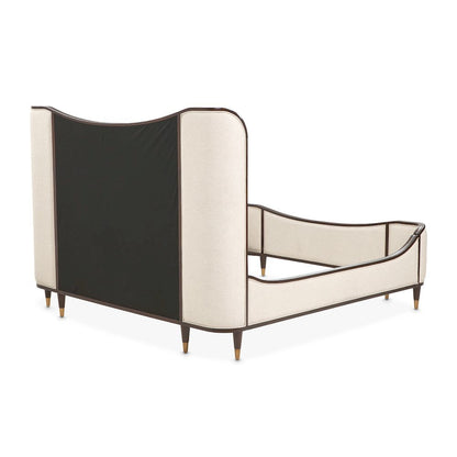 Camellia Field King Upholstered Bed - Warm Pecan