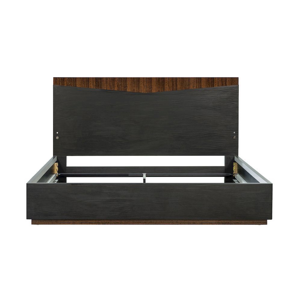 Kayner Eastern King Bed with LED Lights - Charcoal