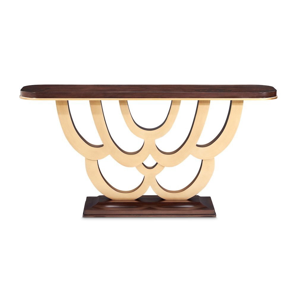 Camellia Field Console Table - Warm Pecan