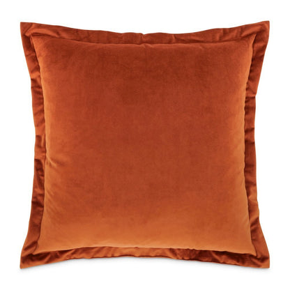Conner 20" Velvet Throw Pillow, Set of 2 - Paprika