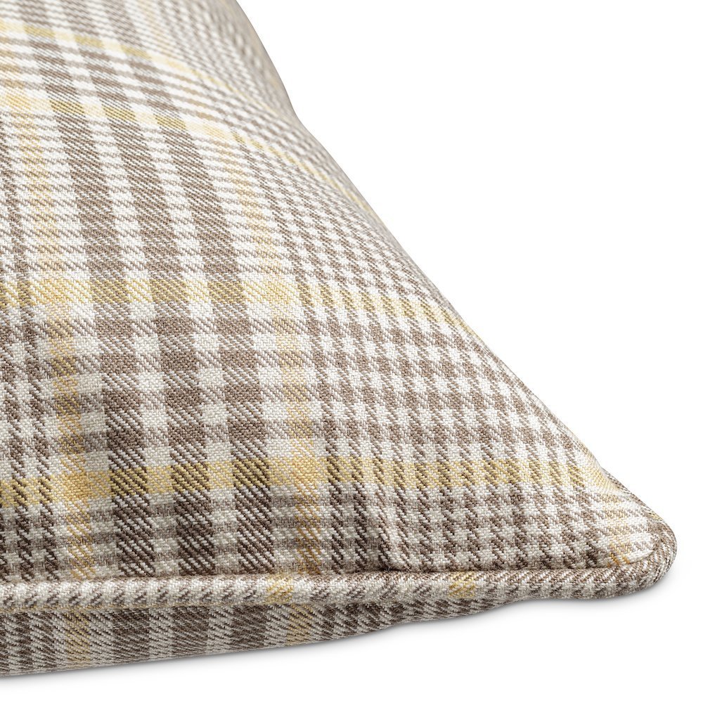Newport Ardmore 22" Plaid Throw Pillow, Set of 2 - Pewter