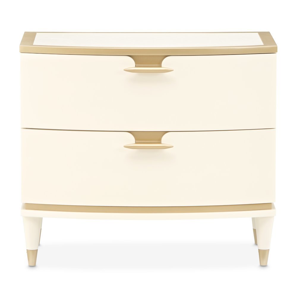 La Terrazza Nightstand, Large - Creamy Pearl