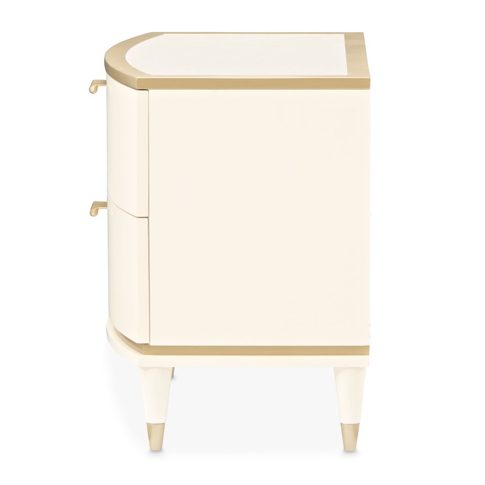 La Terrazza Nightstand, Large - Creamy Pearl