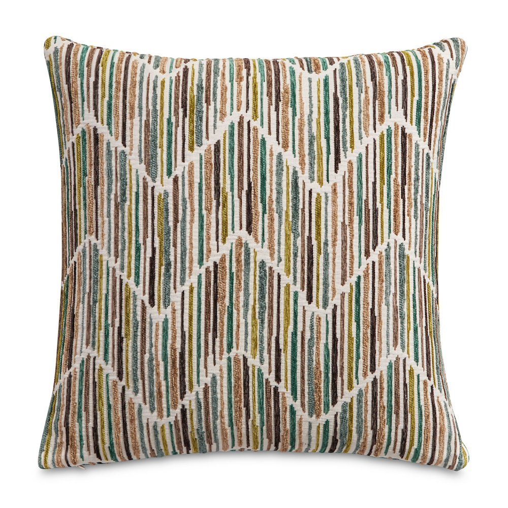 Eden Augusta 19" Square Throw Pillow, Set of 2 - Seagrass