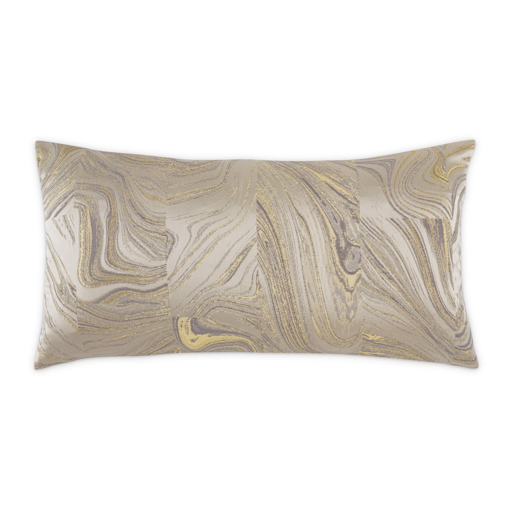 GLAMtastic Naomi 13"x24" Oblong Pillow, Set of 2 - Champagne