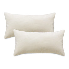 The Smith 13"x24" Oblong Chenille Pillow, Set of 2 - Cream