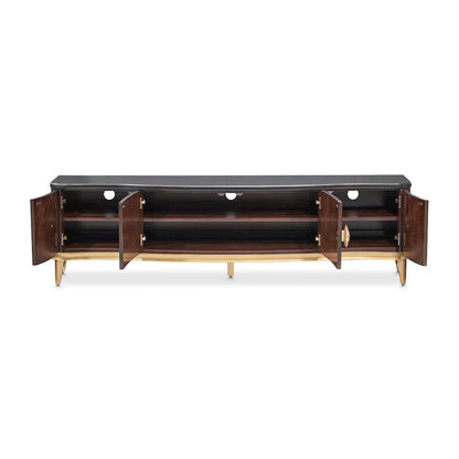Camellia Field Media Cabinet - Warm Pecan
