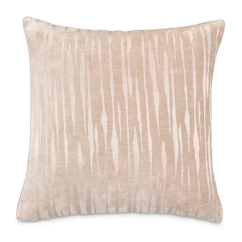 GLAMtastic Parallel 19" Square Pillow, Set of 2 - Cream