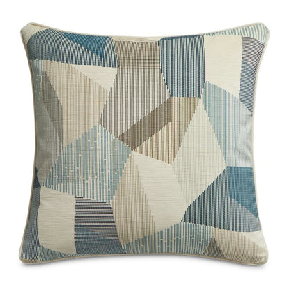 Renue Jetson 19" Velvet Throw Pillow, Set of 2 - Mineral Blue