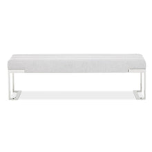 Tulip Accent Bench - Gray/Chrome